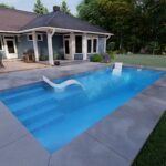 Latham Fiberglass Providence 14 | Crystite Crystal Ocean Blue inground pool