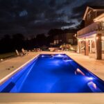 Latham Fiberglass Astoria | Crystite Crystal Night Sky inground pool