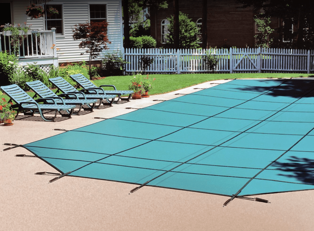 Latham Solid & Mesh Safety Covers inground pool