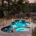 Latham Fiberglass Cancun Deluxe | Crystite Crystal Night Sky inground pool