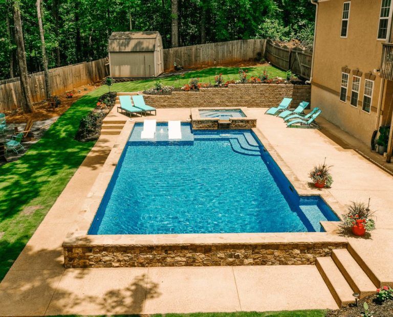 Tanning Ledge Options for Fiberglass and Vinyl Liner Pools Latham