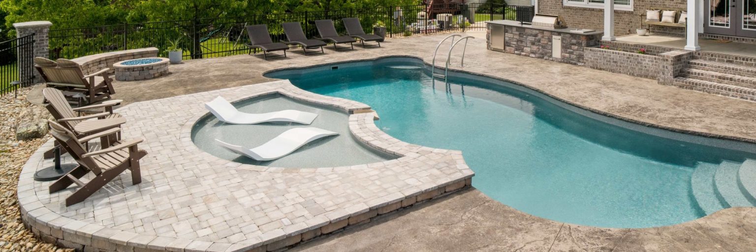 Tanning Ledge Options for Fiberglass and Vinyl Liner Pools Latham