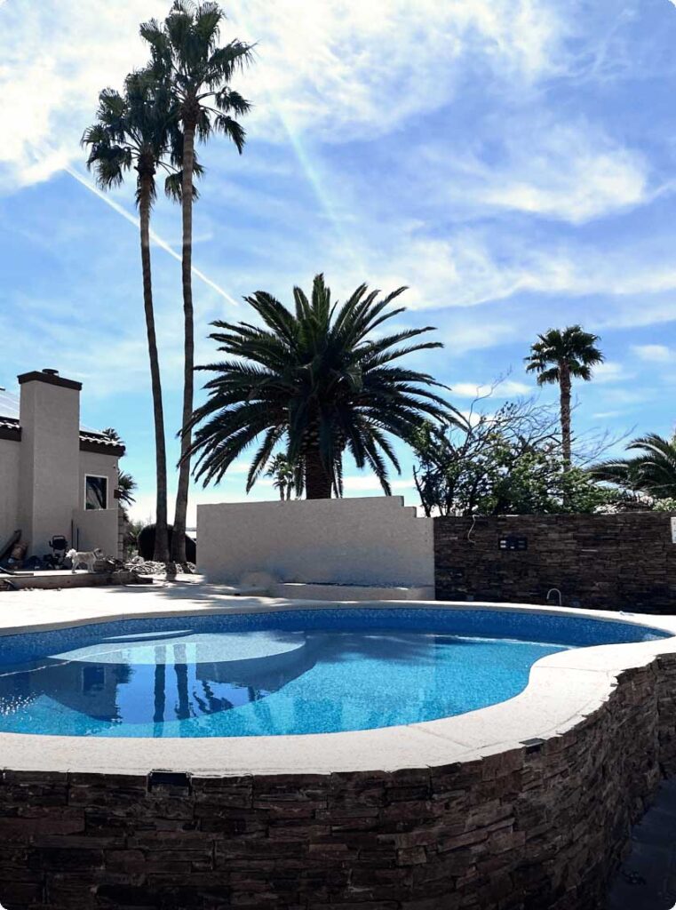 Define your pool’s edge with premium coping and decking options